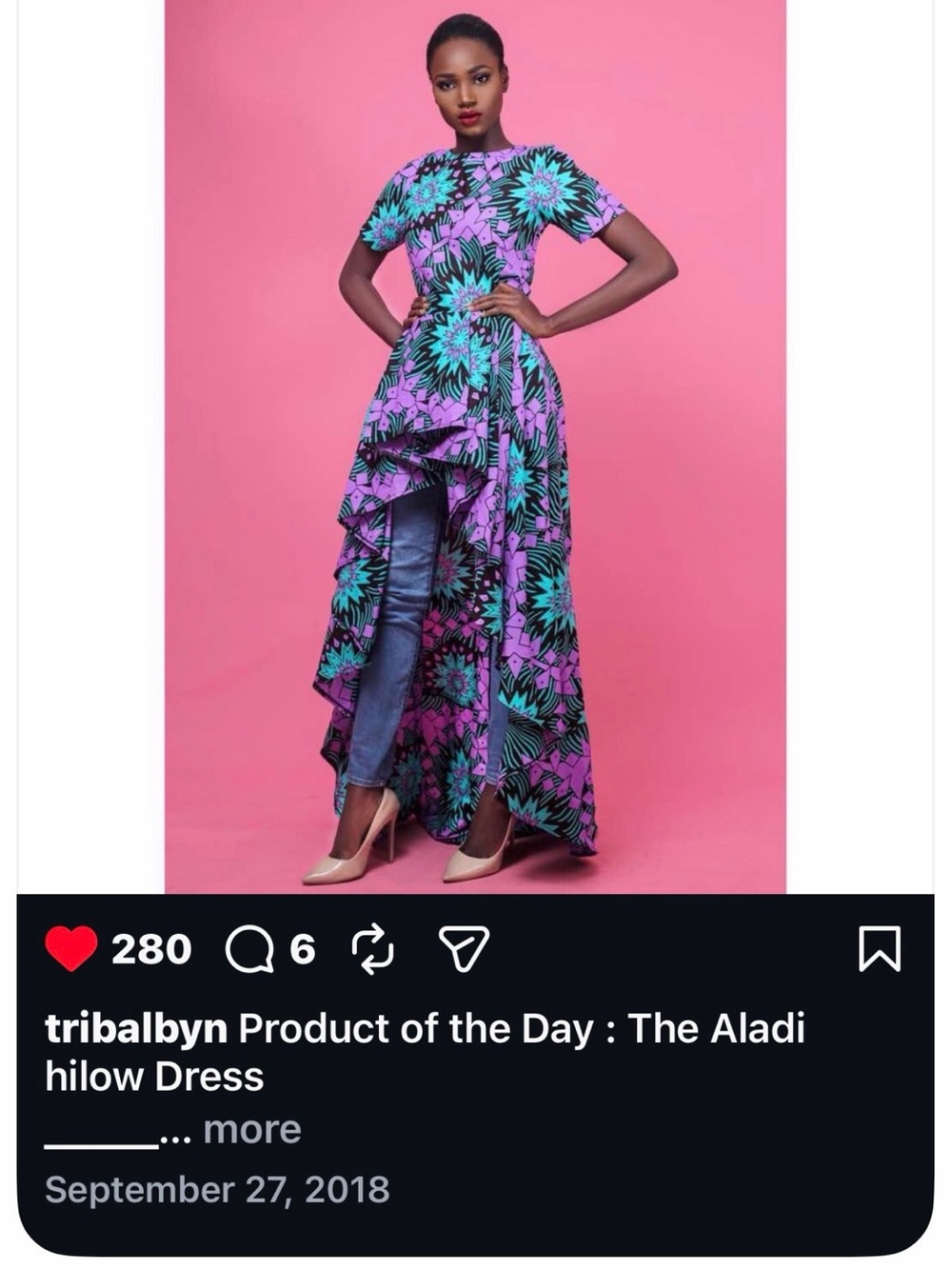 Tribalbyn Aladi Hilow Ankara Print Dress